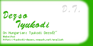 dezso tyukodi business card